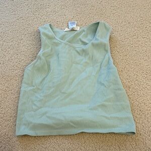 Mint Green Ribbed Tank Top